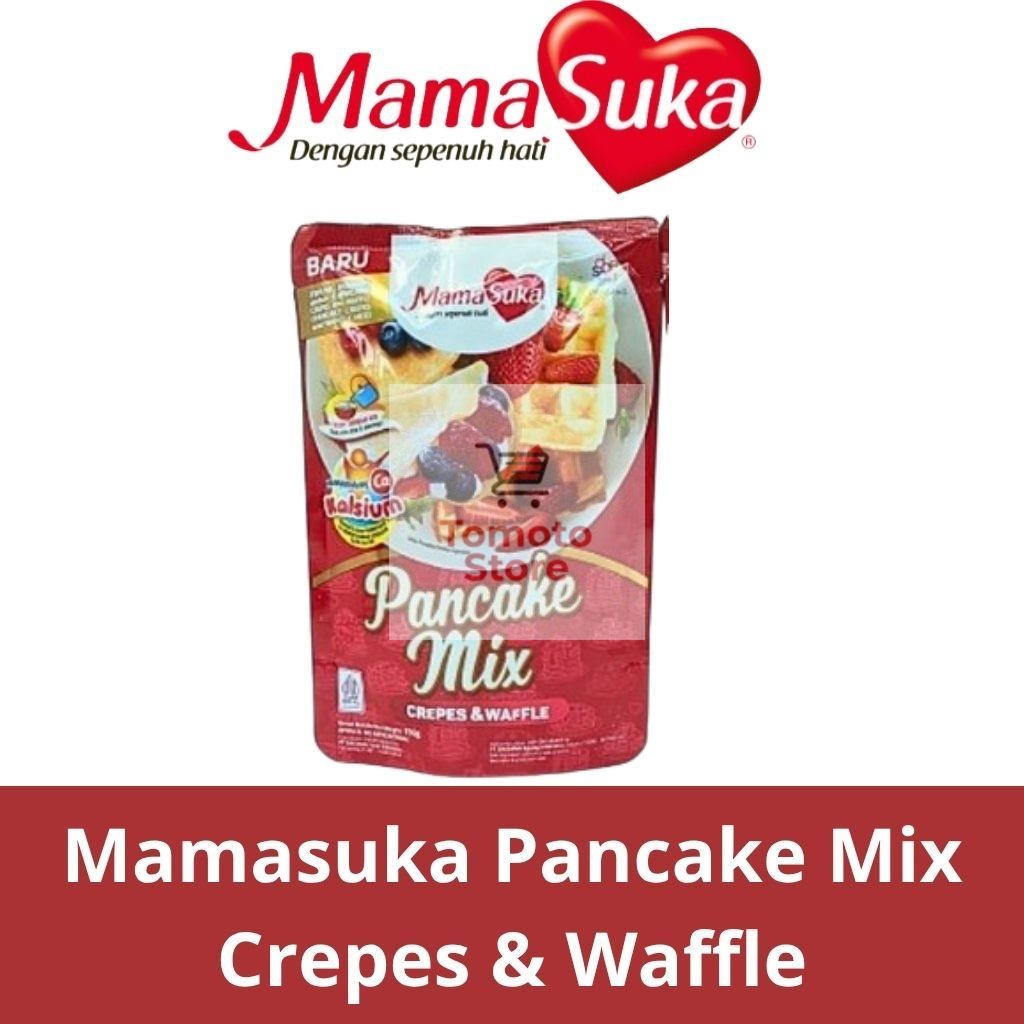

✨ TOMOTOSTORE ✨ MAMASUKA Tepung Pancake Mix Crepes & Waffle 150 gr