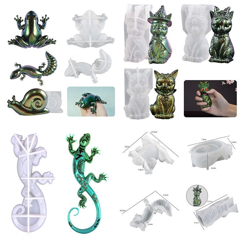 

Easter Frog Lizard Snail Gecko Resin Mold DIY Small Animal Mold Silicone Molds Casting Molds
