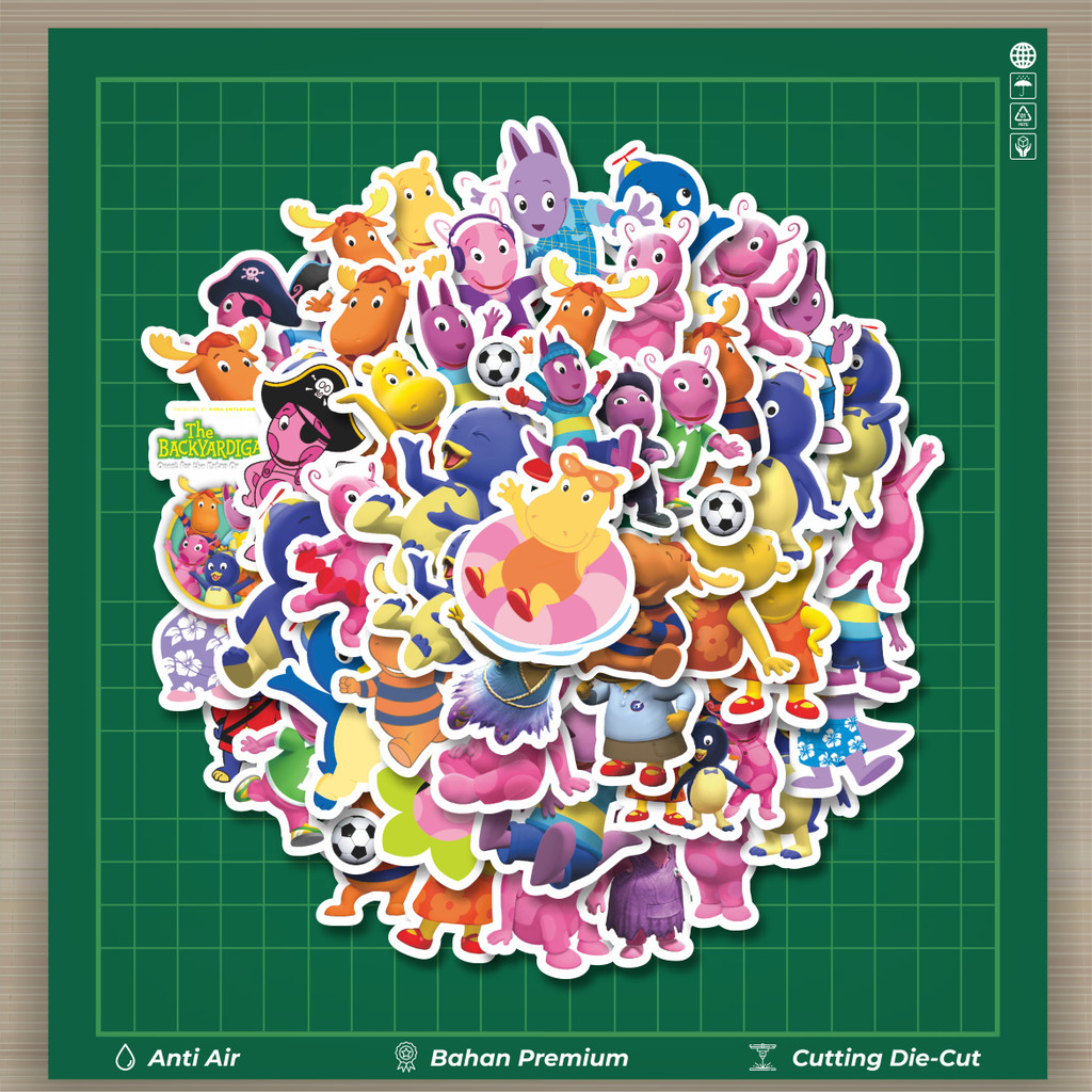 

HOT 50 PCS STIKER Kartun Series Bakyardigans Mix 1 Fashion Cars Decal Dingin Kartu Album Custom Vinyl Anti Air- Sticker Aesthetic Buku Journal Koper Casing HP Tablet Laptop Helm Motor Botol Minum