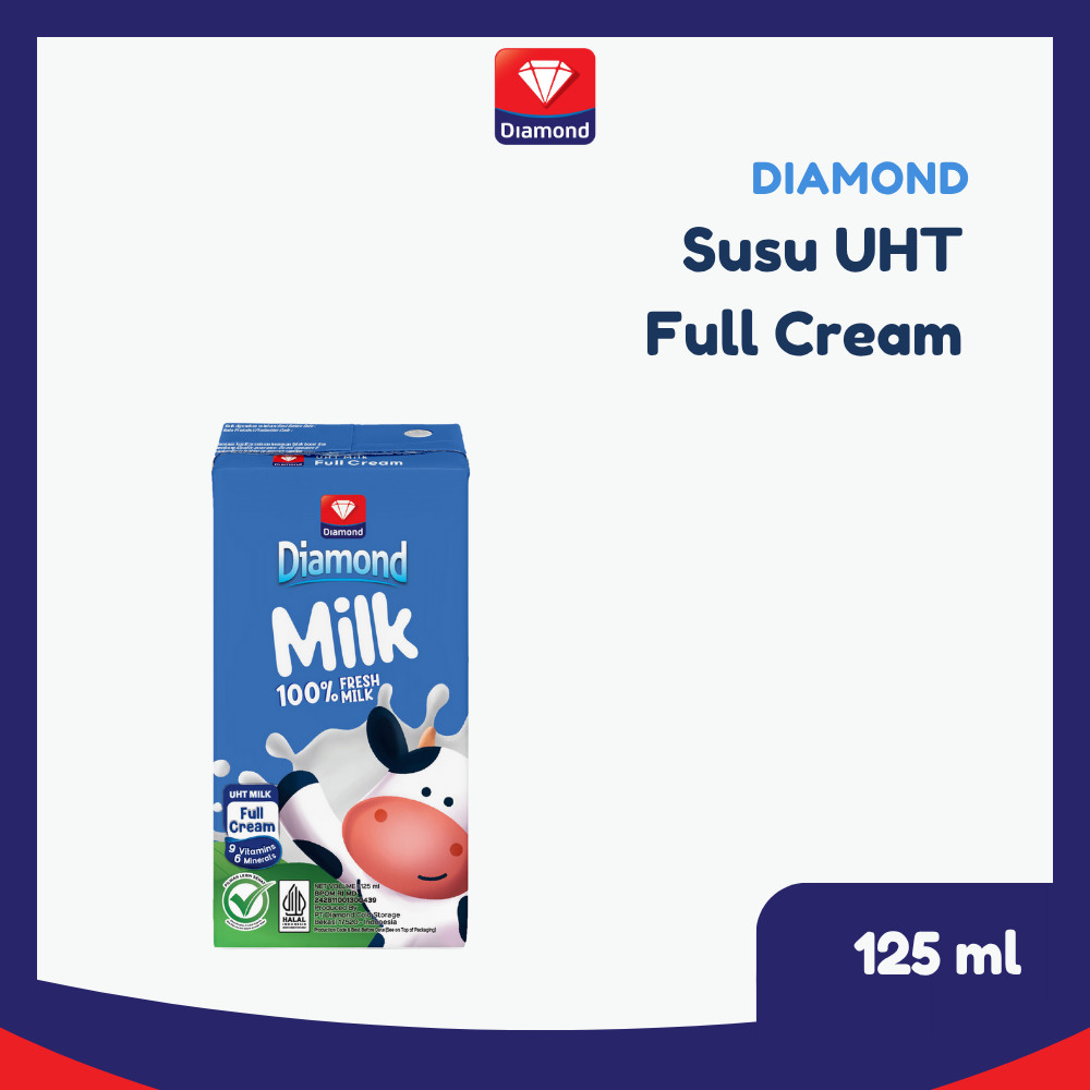 

Diamond Milk Susu UHT Full Cream 125 ML