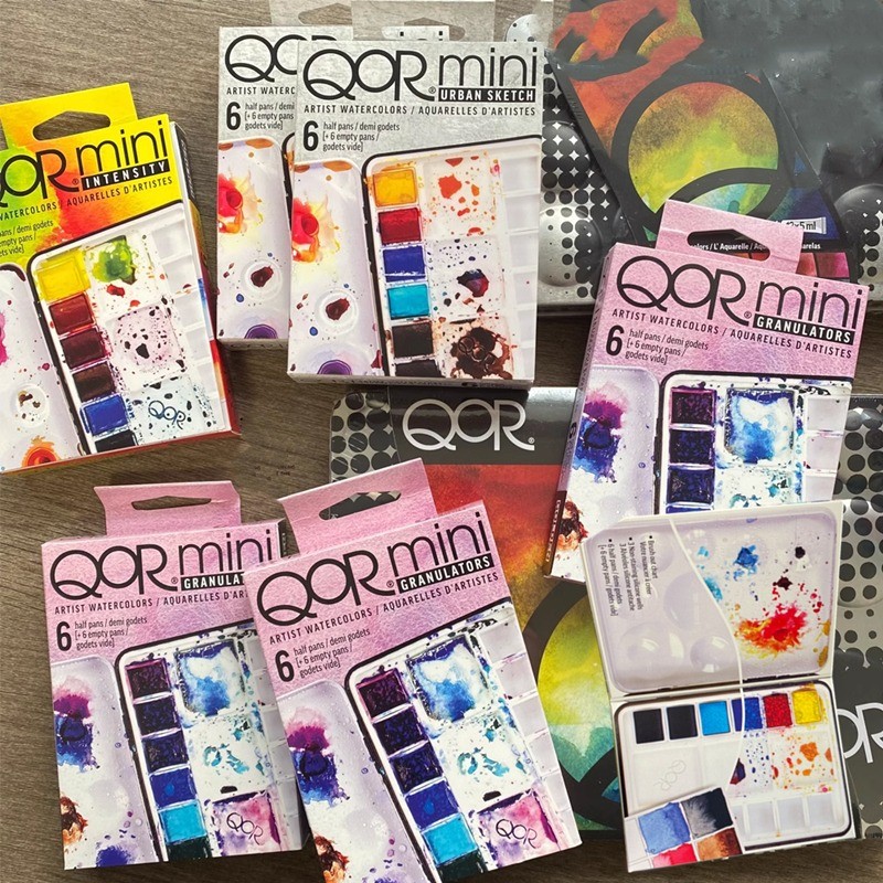 

American QOR Solid Watercolor Pigment 5ml Tube Pack/basic 24-color High Saturation Iron Box Set Artist Art Painting Supplies