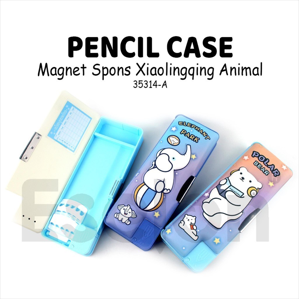 

❤️️Kotak Pensil Magnet ANIMAL 353 14-A Tempat Pensil XIAOLINGJING SPONS❤️️