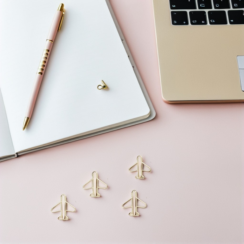 

100 Pcs Aircraft Paper Clip Clips Desk Organizer Airplane Paperclips Document Creative