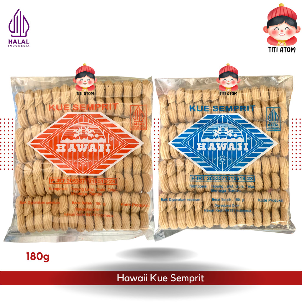 

Hawaii Kue Semprit Jadul 180g | Camilan Kering Tradisional Renyah Manis Gurih | Halal Original