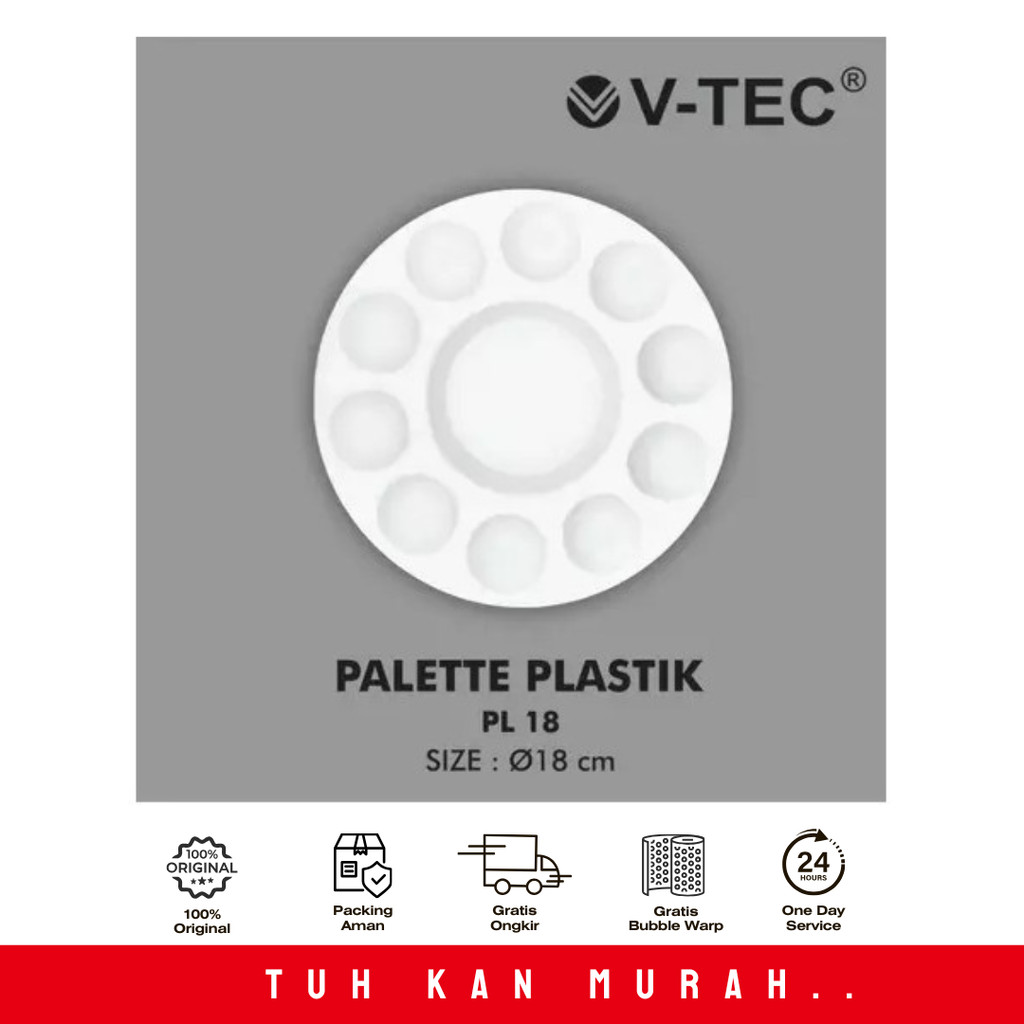 

V-TEC PALETTE PLASTIK TYPE PL 18 BULAT PCS