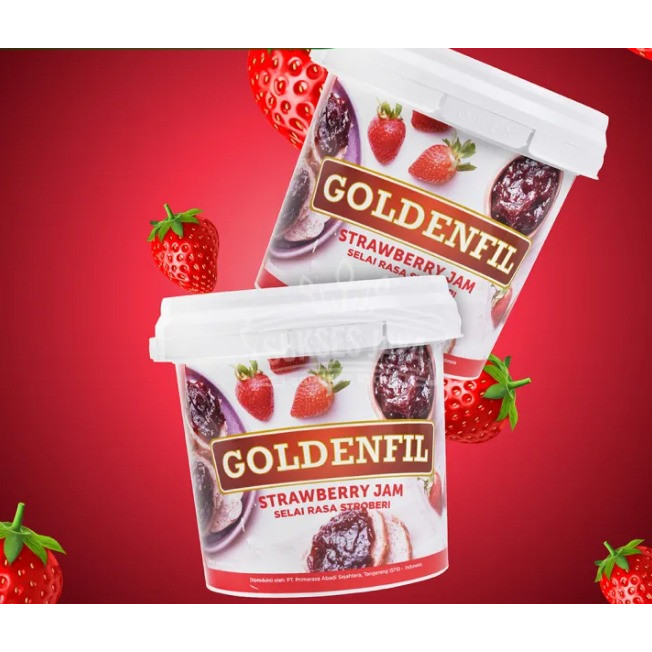 

Goldenfil Strawberry Jam 1 kg selai Strawberry Premium