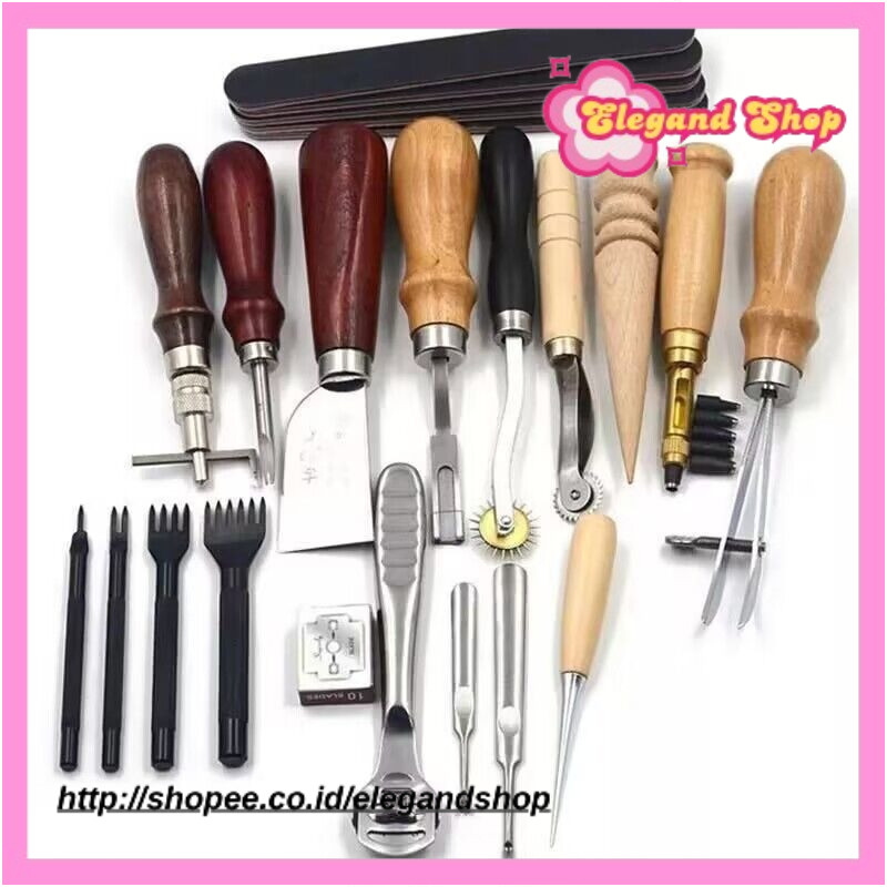 

Hand Made Leather Bag Tools Leather Goods Making Tools Leather DIY Tool Set Diamond Cutting Hand Punch