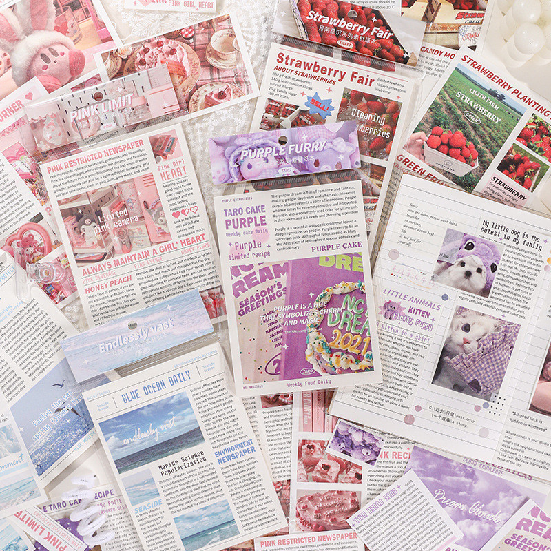 

50 pcs Vintage material paper Scrapbooking handmade Adhesive Diy Hand Account Diary Album Junk Journal Supplies