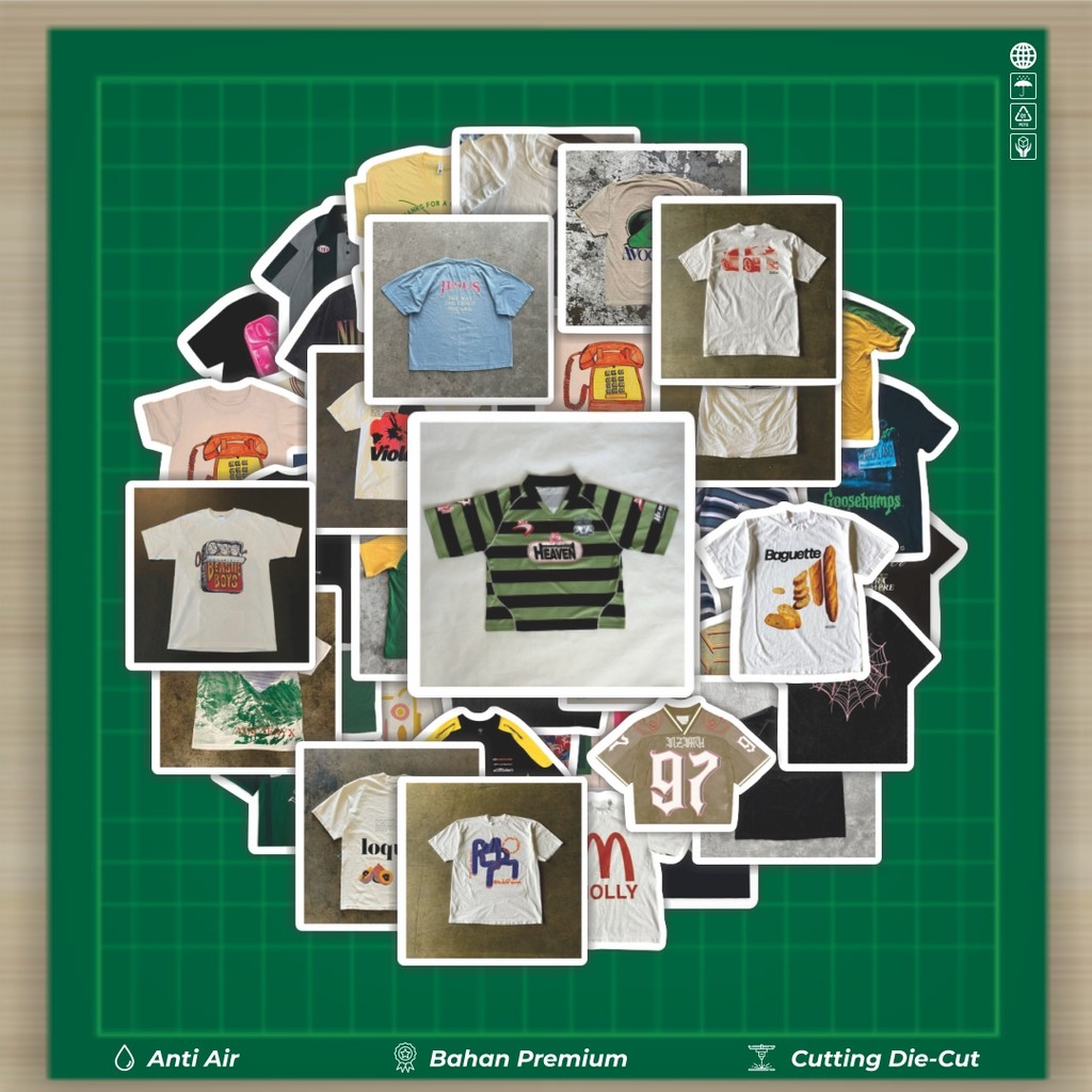 

HOT 50 PCS STIKER Stiker T-Shirt V1 Stiker Fashion Cars Decal Dingin Kartu Album Custom Vinyl Anti Air- Sticker Aesthetic Buku Journal Koper Casing HP Tablet Laptop Helm Motor Botol Minum