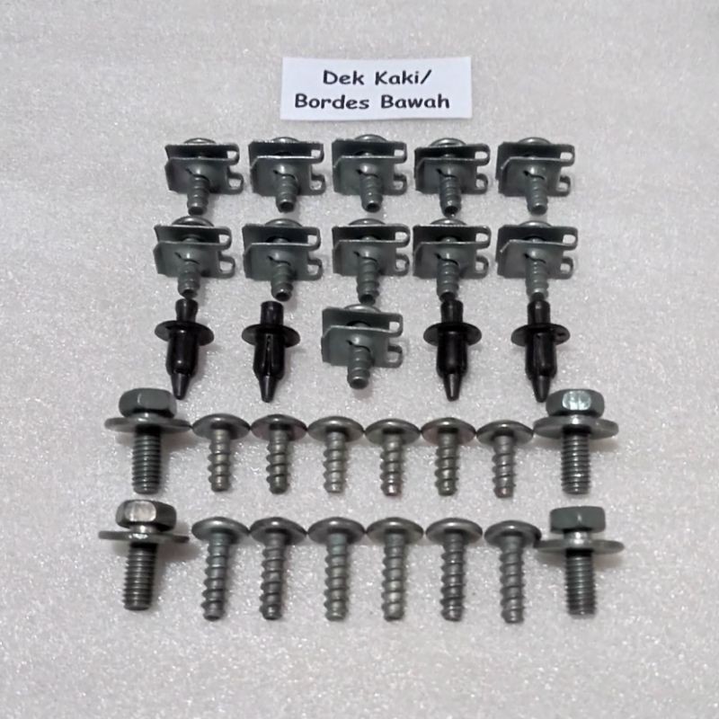 Baut Full Set Cover Bodi Body Dek Kaki/Bordes Bawah Yamaha Fino 115 PGM-FI termurah