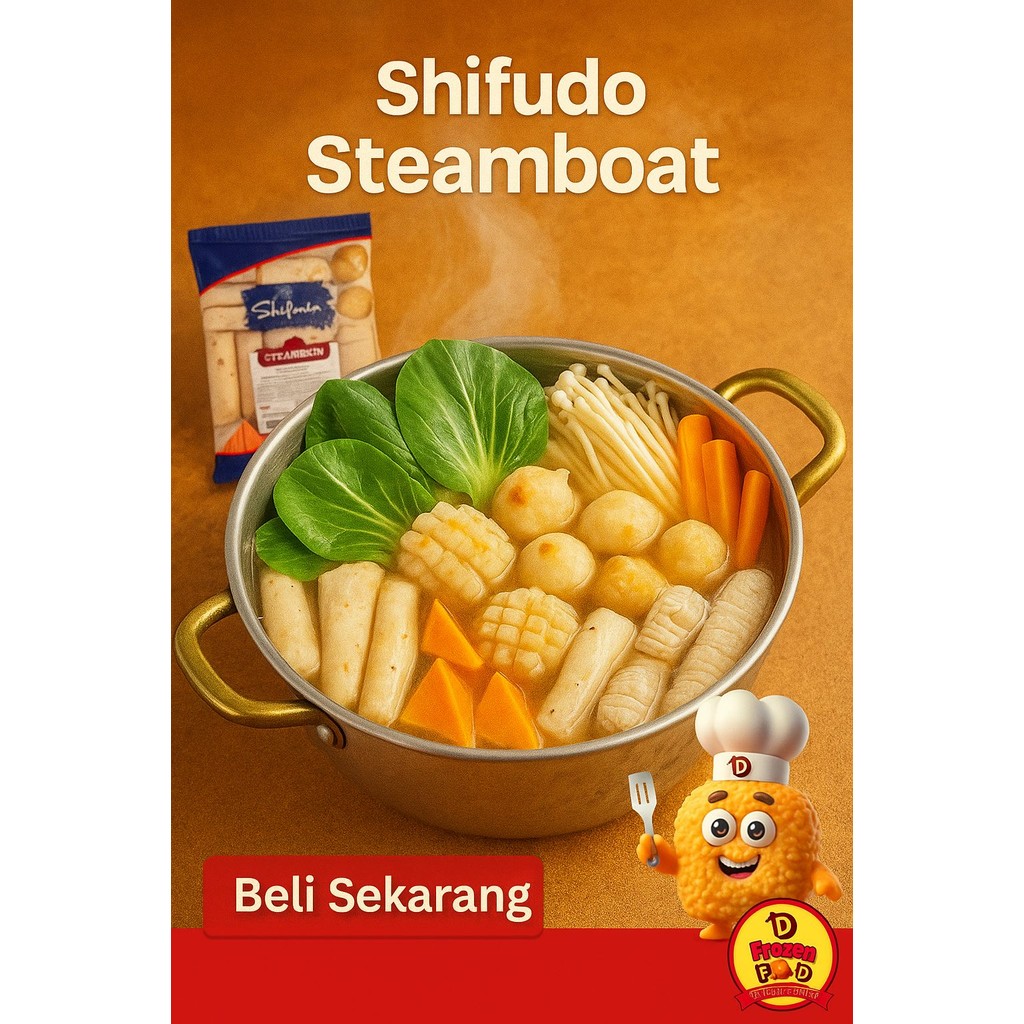 

Steamboat Shifudo 500gr shabu shabu suki campur dumpling pangsit bakso ikan salmon fishroll dll