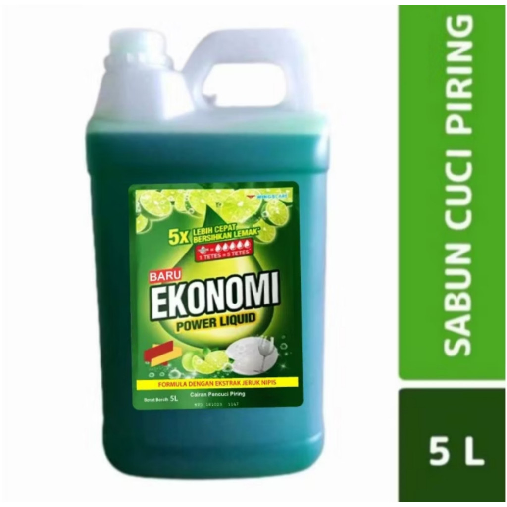 Ekonomi Jeruk Nipis Pencuci Piring Jerigen 5 Liter | sabun cuci piritng Murah 5L 5000 ML