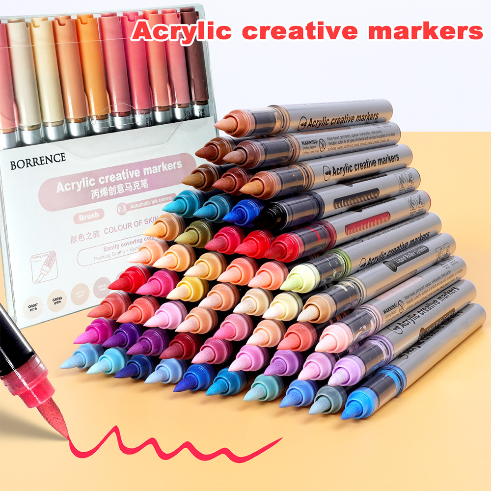 

10 Colors/Set Acrylic Paint Art Marker Pen Diy Graffiti Pens for Rock Painting Stone Ceramic Glass Wood Tire Fabric Metal Canvas