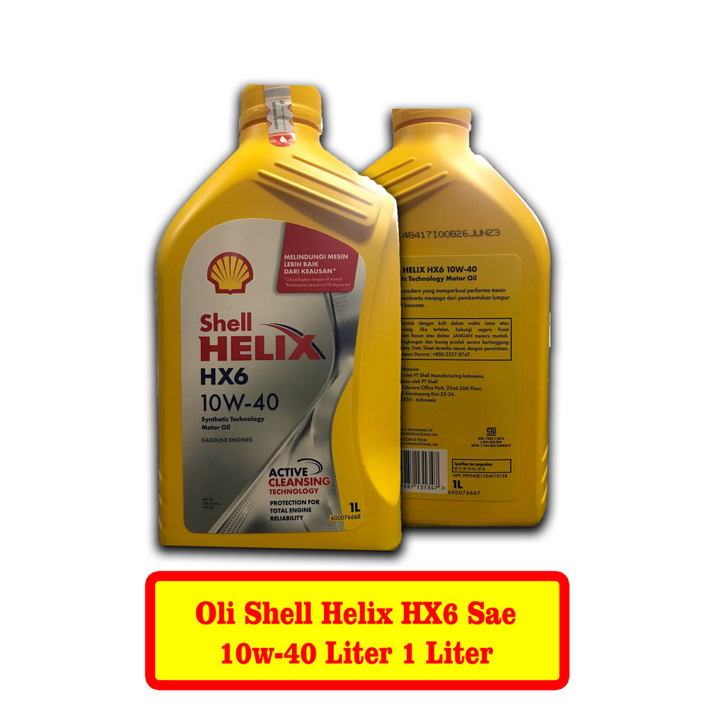 Oli Mesin Shell Helix HX 6 10W-40 10W40 1L 42240