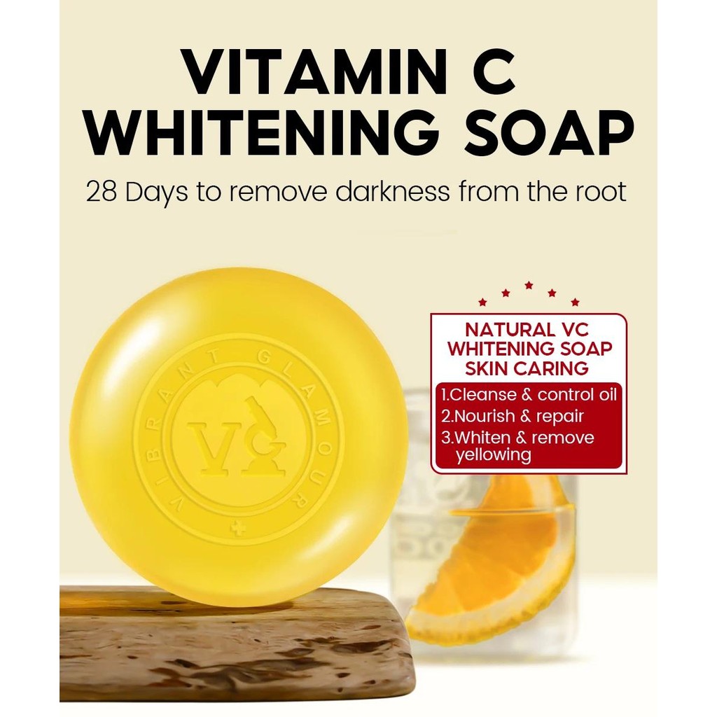 VIBRANT GLAMOUR Face Body Cleansing Niacinamide Brightening Soap Deep Cleansing