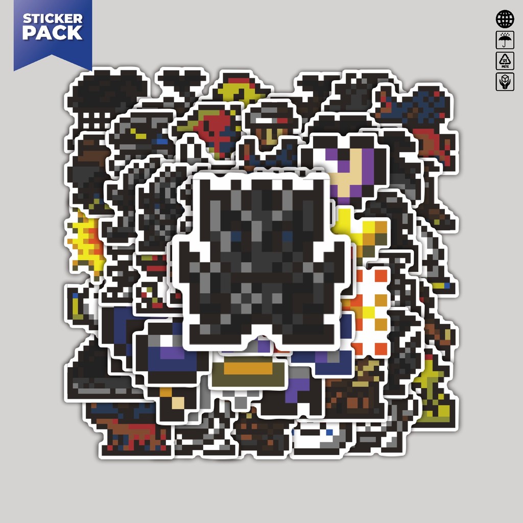 

[100PCS]Stiker Pack Stiker Pixel Digimon V65 Aesthetic Vinyl Anti Air Dekorasi Sticker Laptop Buku Journal Koper Helm Casing HP Gitar Helm Skateboard