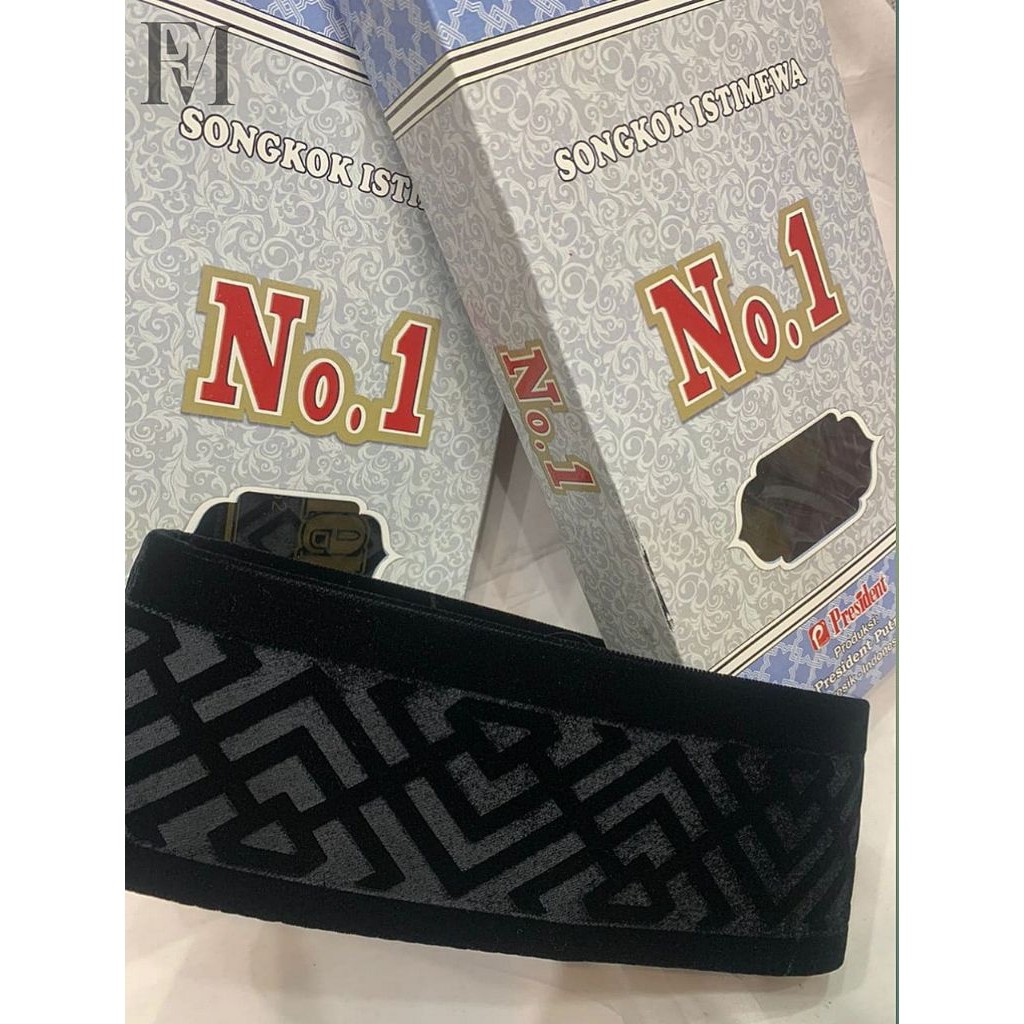 President - Songkok Hitam Peci Hitam Kopiah Hitam Motif Laser No.1 Profil Beludru Premium
