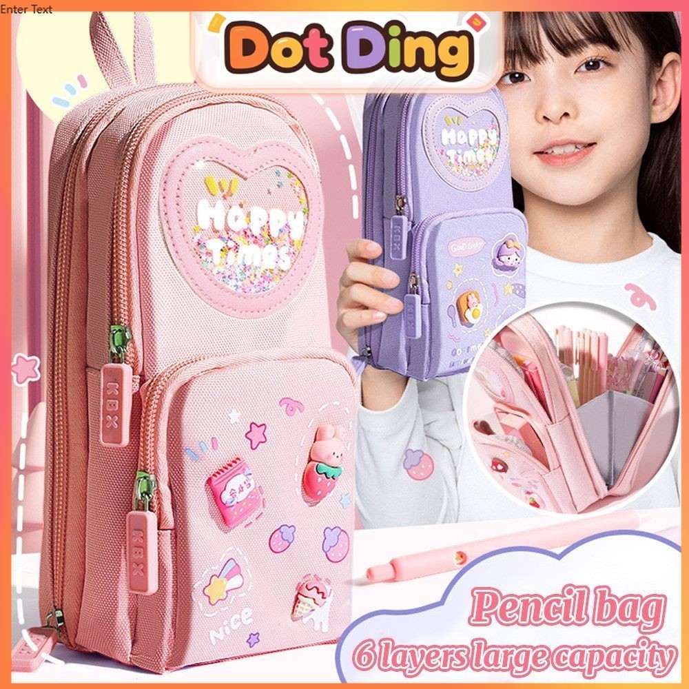 

[DOTDING]Kotak Pensil 3D Glitter Untuk Anak Perempuan Tempat Pensil Sekolah Karakter Lucu Tas Serbaguna Hadiah Ulang Tahun
