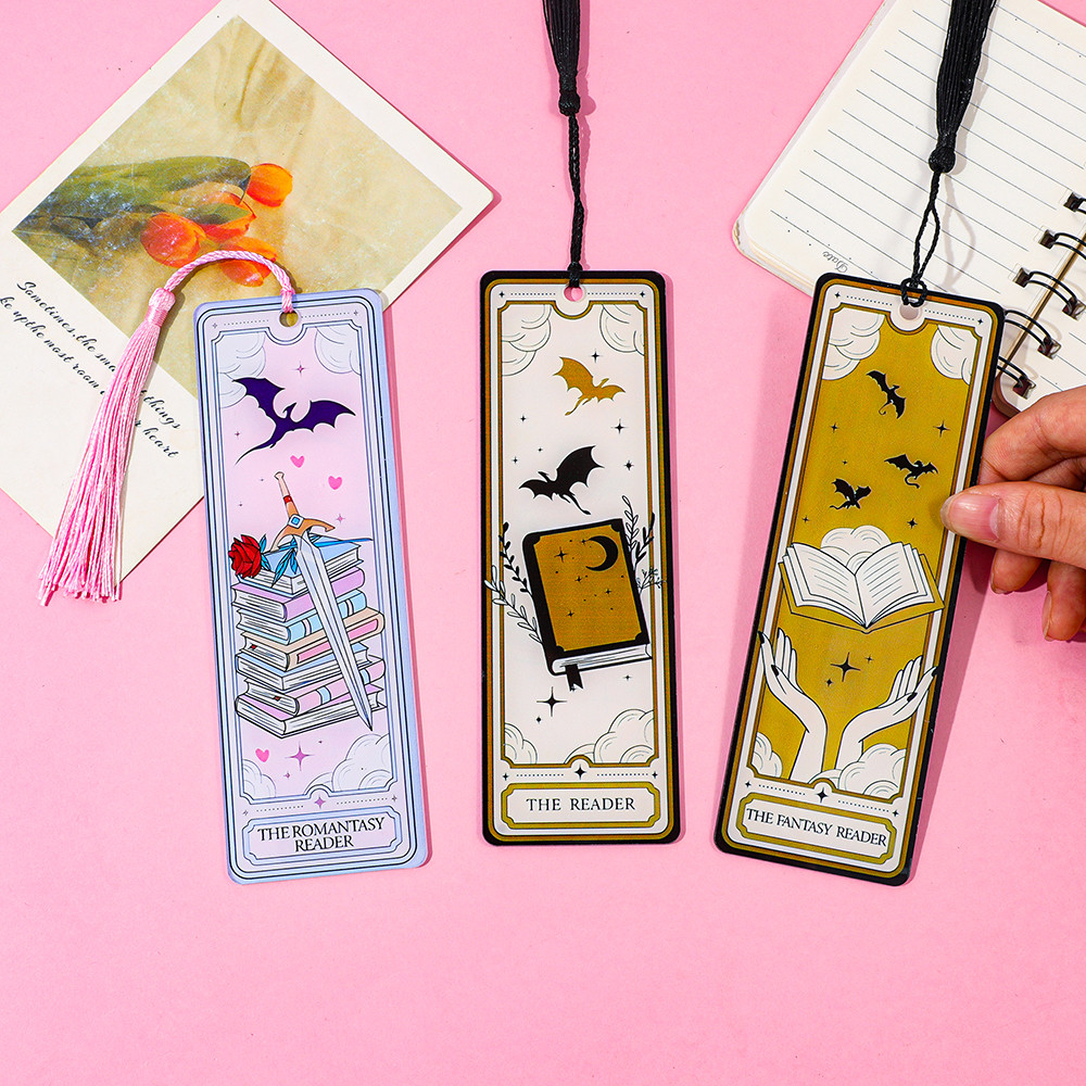 

Dragon Knight story bookmark, acrylic bookmark reading supplies, exquisite silky tassels, perfect birthday gift for book lovers.