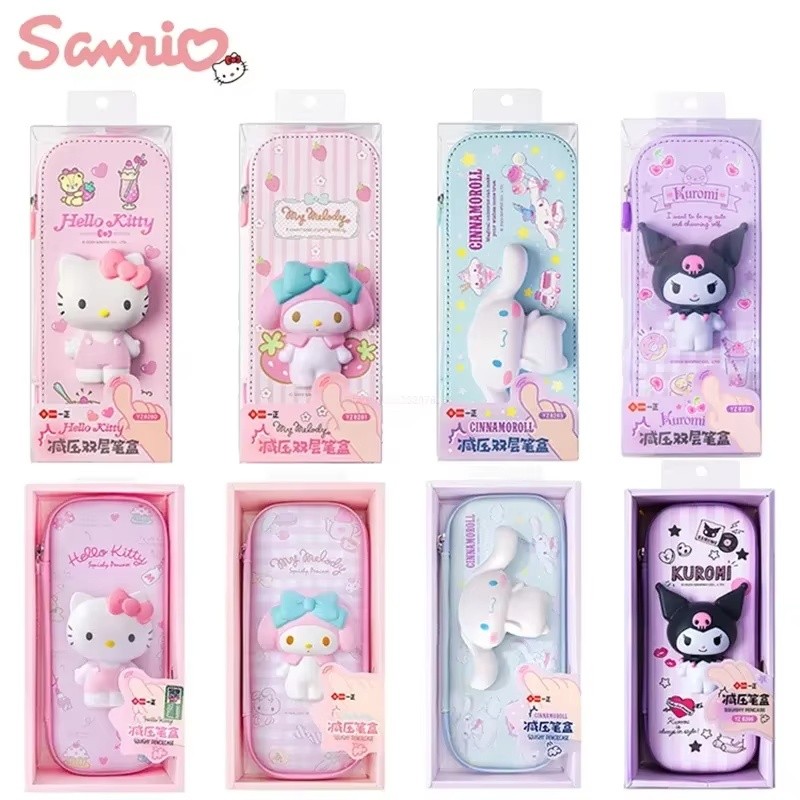 

Sanrio Hello Kitty Large Capacity Pen Case Kuromi Student Multi functional 3D Pen Case School Supplies Stationery