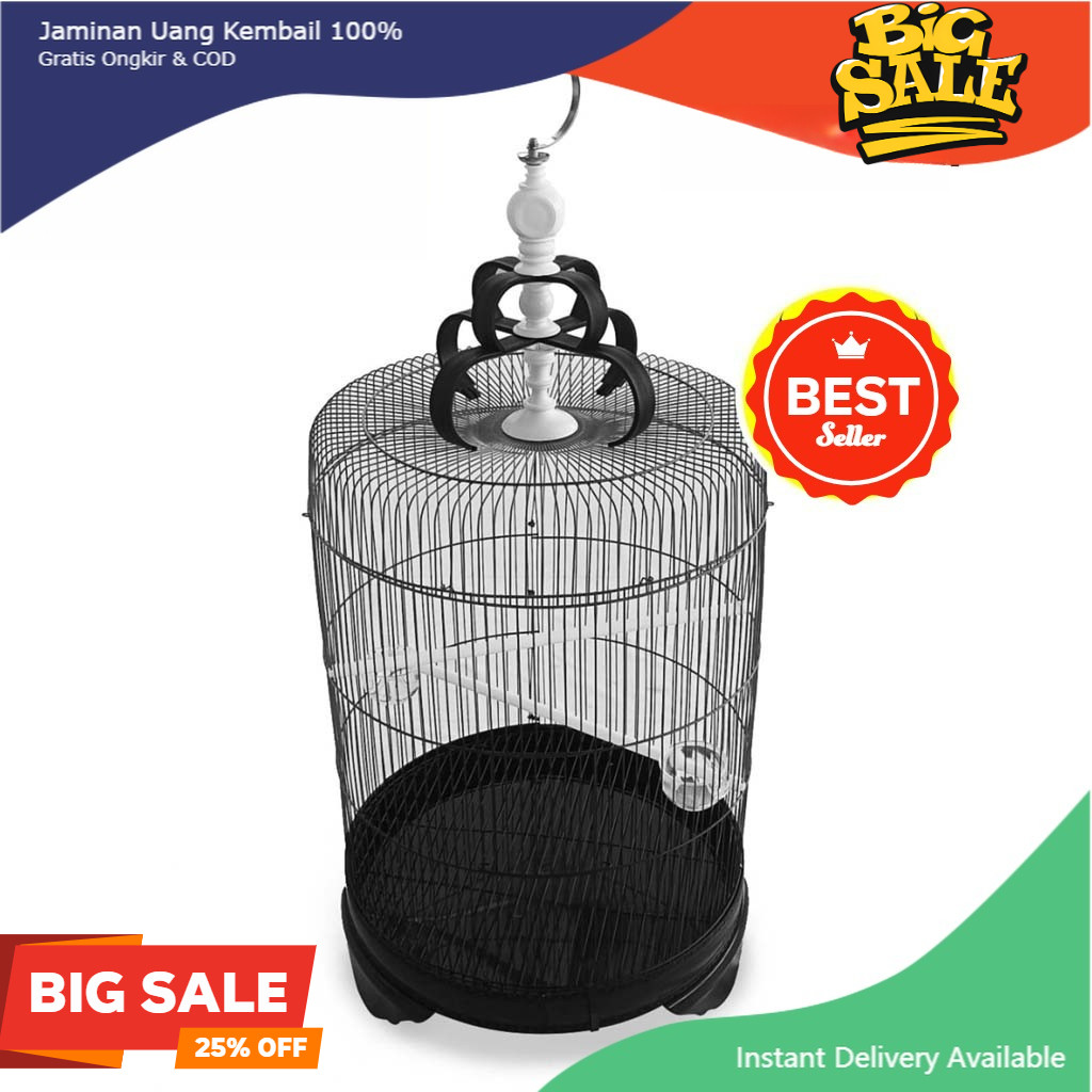 SANGKAR MURAI JUMBO 42 CM SANGKAR KANDANG BURUNG POKSAY KACER IMPORT PVC TEBAL KANDANG MURAI POKSAY 