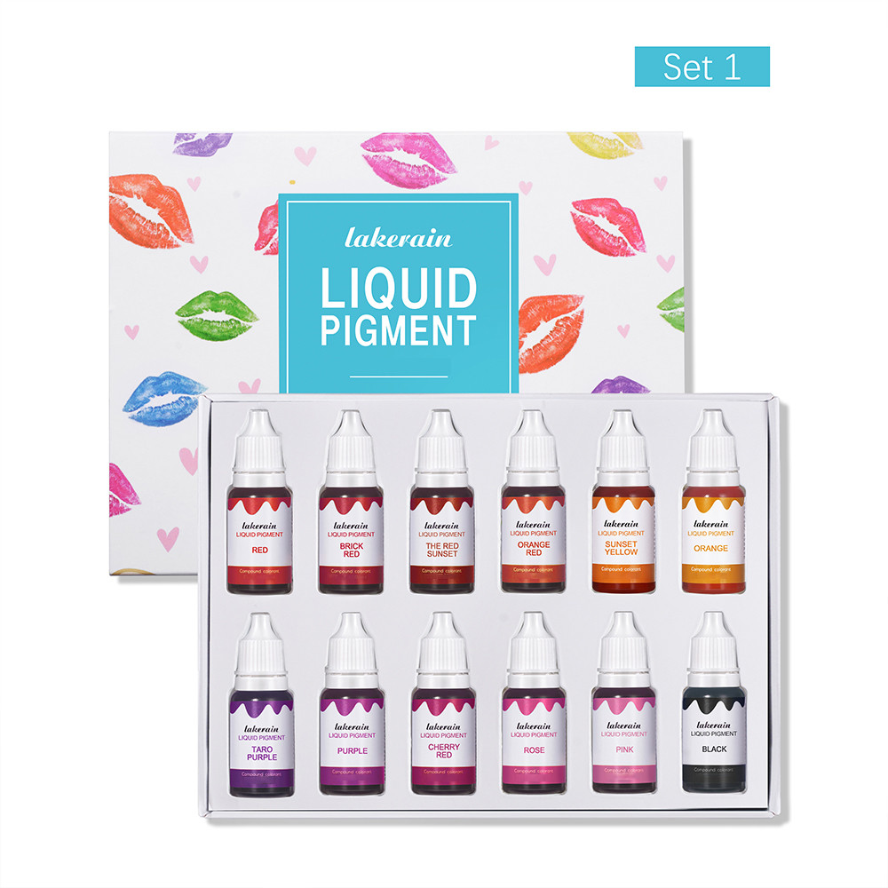 

DIY Epoxy Resin Pigment Kit Liquid UV Resin Coloring Colorant Dye for DIY Dying Candle Soap Lip Gloss Making Craft 12 Colors/Set