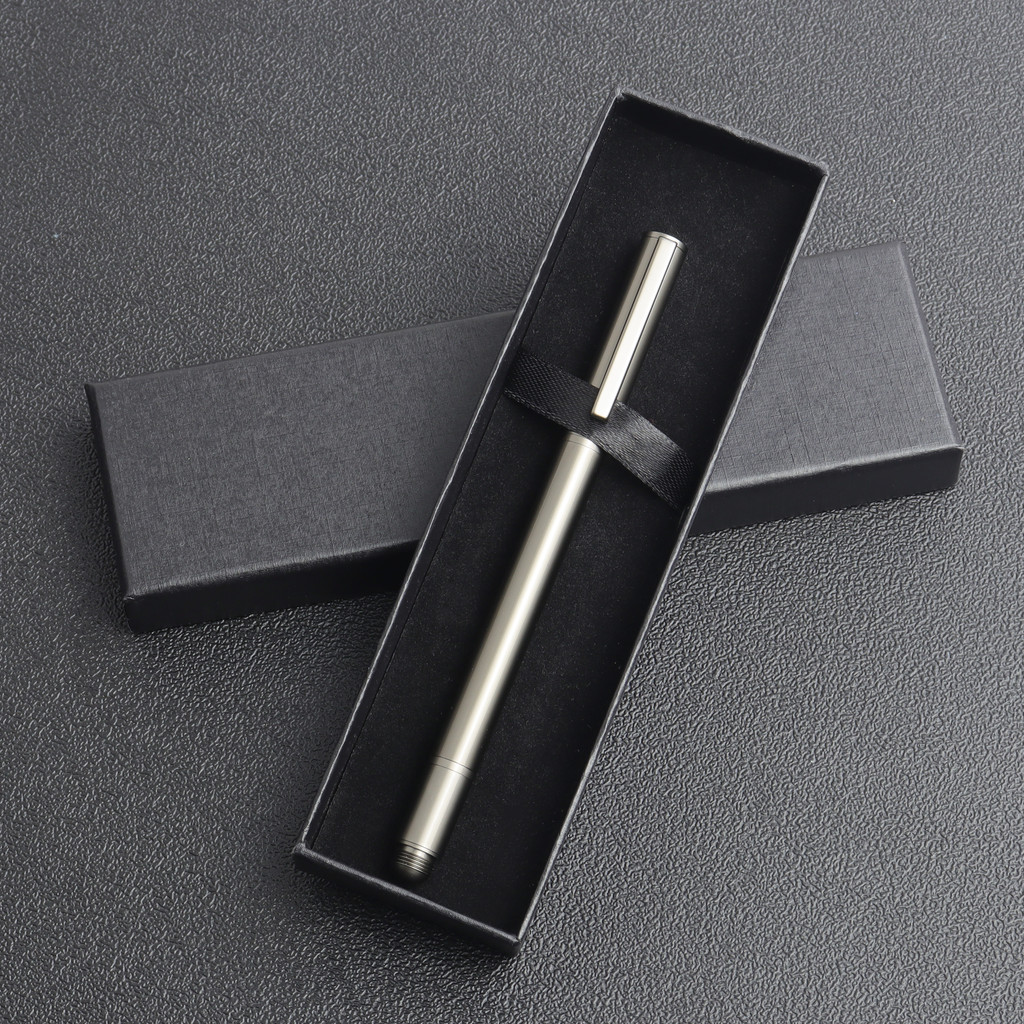 

1PC with box Premium Dual-Ended Pen Set with Pencil and Black Ink Refills - Stylish Design, Smooth Writing, Metal Body