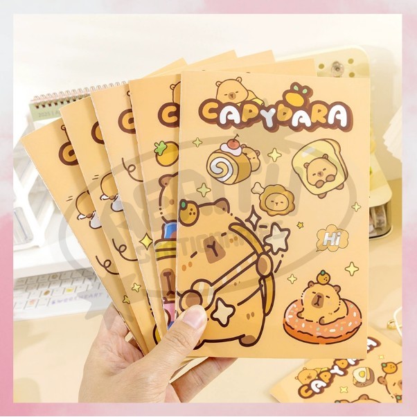 

AS PROMO Buku Tulis Kapibara Capybara A7 40lbr Memo mini note book Kecil Lucu karakter segi S-NB033