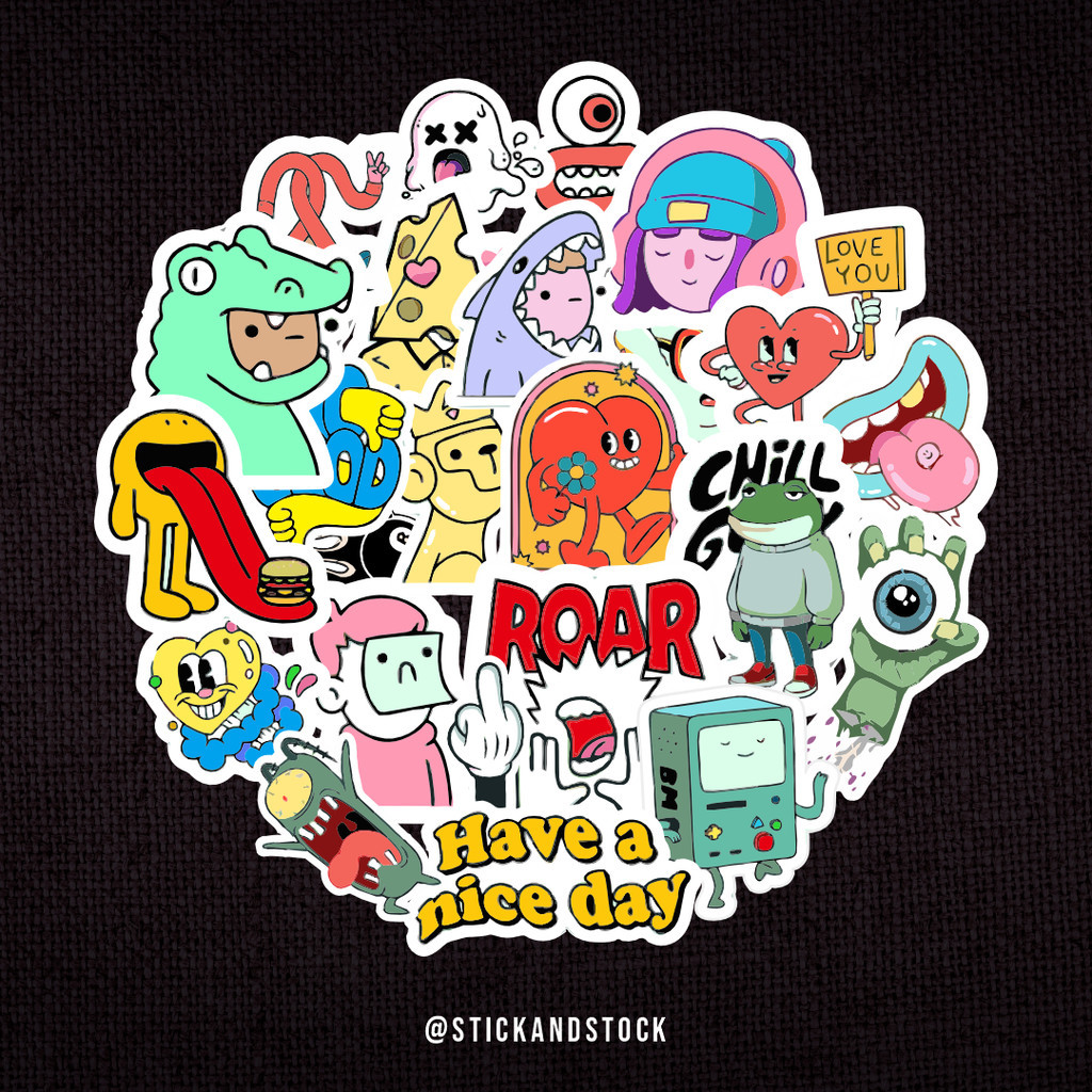 

Sticker Pack Hype 6 | Sticker Tumbler | Sticker Hp Laptop Helm Motor
