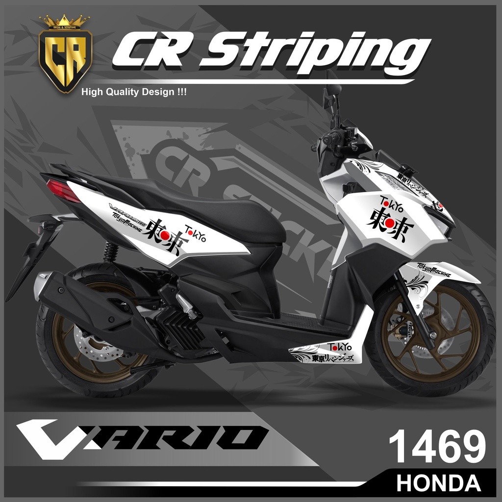 Decal Sticker Honda Vario 160 New Fullbody 2022 - Aksesoris Sepeda Motor Stiker Variasi Vario 160 20