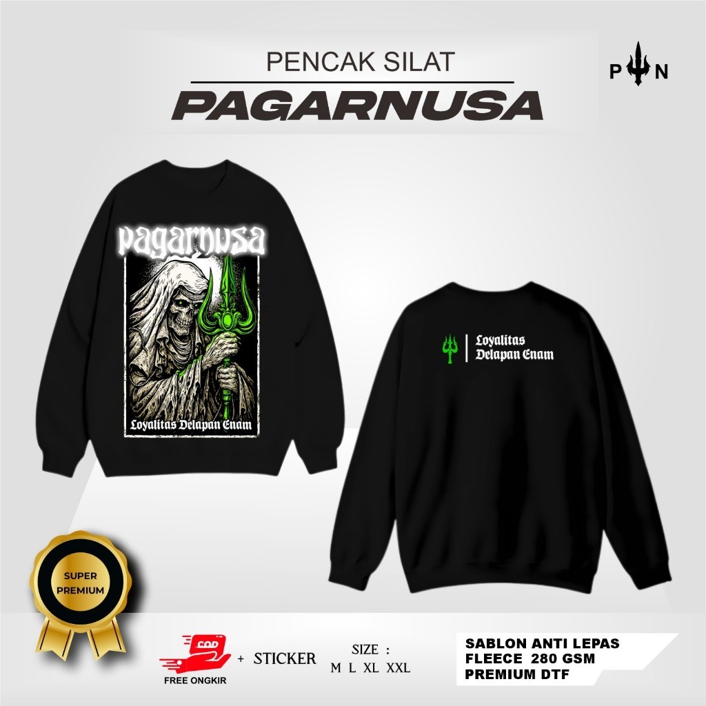 SWEATER PAGAR NUSA MENYALA LOYALITAS DELAPAN ENAM - SWEATER DISTRO PAGAR NUSA - SWEATER PAGAR NUSA M