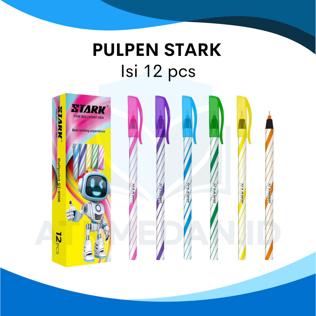 ATK MEDAN GROSIR PULPEN LILIN STARK MURAH ISI 12 PCS