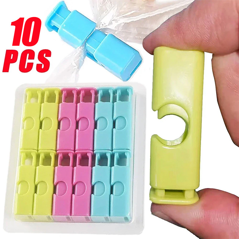 

10/5Pcs Food Sealing Clips Bread Storage Bag Clips For Snack Wrap Bags Spring Clamp Reusable Kitchen Organization Sealing Clamp