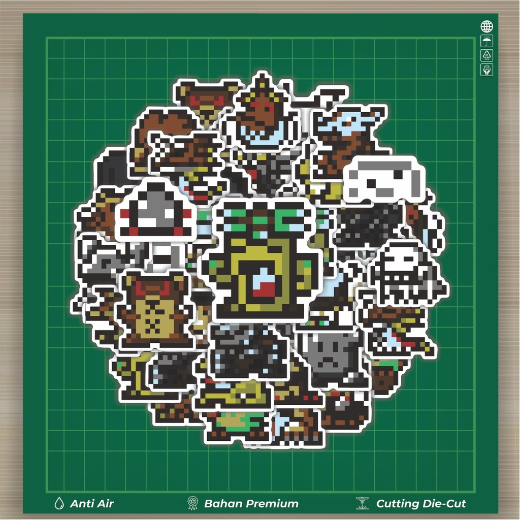 

HOT 50 PCS STIKER Stiker Pixel Digimon V43 Stiker Fashion Cars Decal Dingin Kartu Album Custom Vinyl Anti Air- Sticker Aesthetic Buku Journal Koper Casing HP Tablet Laptop Helm Motor Botol Minum