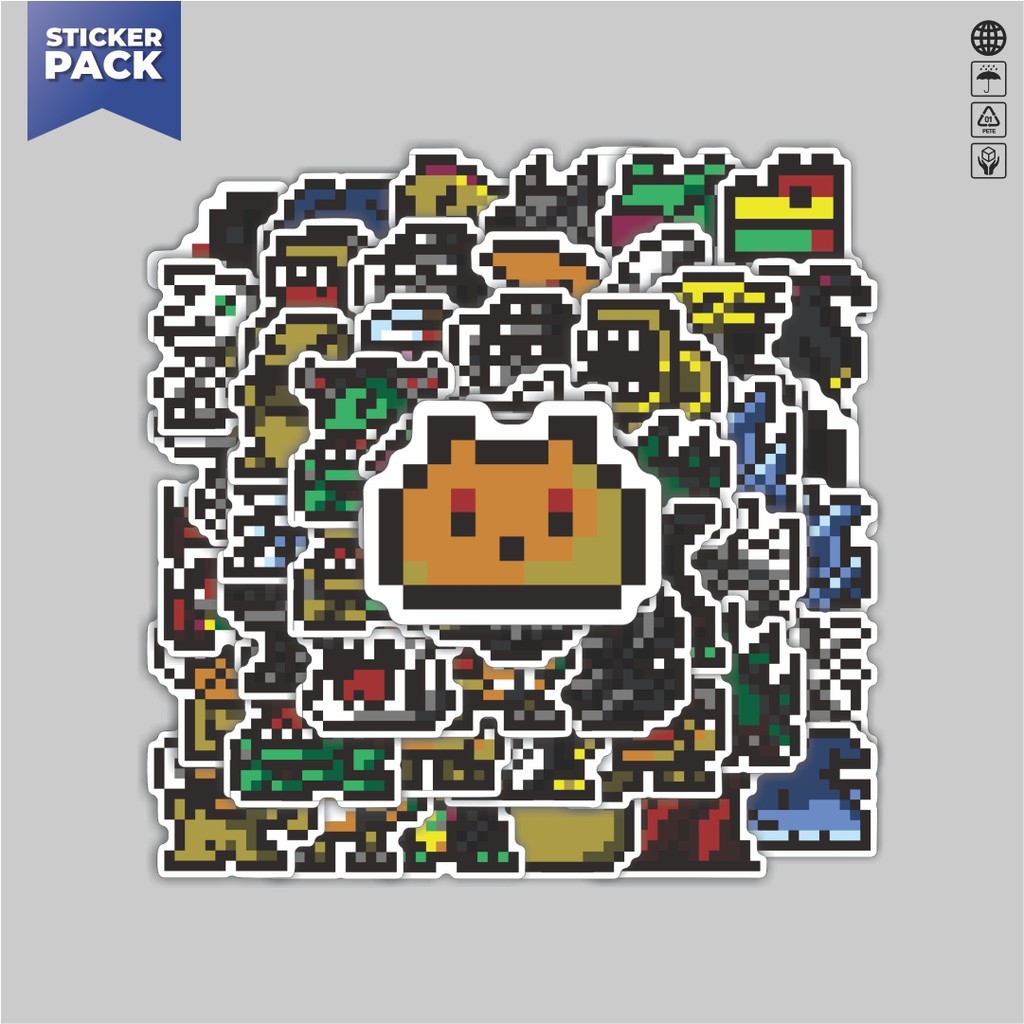 

[100PCS]Stiker Pack Stiker Pixel Digimon V29 Aesthetic Vinyl Anti Air Dekorasi Sticker Laptop Buku Journal Koper Helm Casing HP Gitar Helm Skateboard