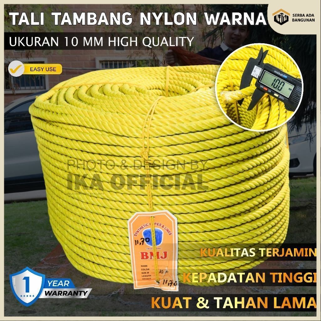SAB Tali tambang plastik 10 mm per roll TALI TAMBANG ROLL PPD 10MM/TALI TAMBANG 10MM/TALI ROLL(GULUN