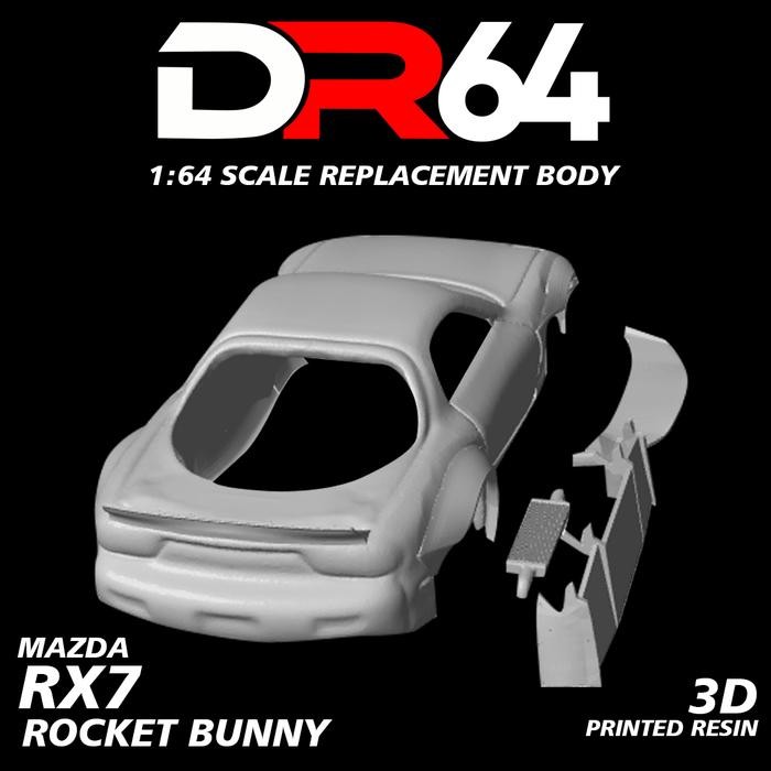 Body Panel Replacement Rocket Bunny HotWheel Mazda RX7 Diorama Diecast
