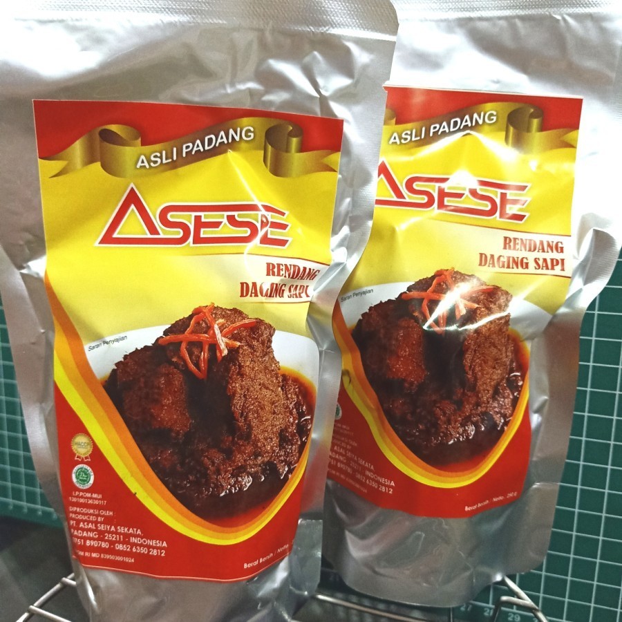 

Rendang Sapi Asese Oleh-oleh Padang 250gr HALAL ORIGINAL VIRALL