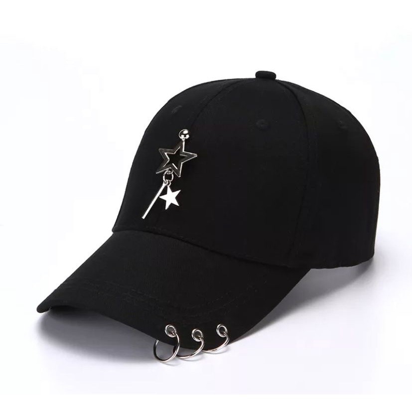 Topi anting tengah / Cincin kpop / topi baseball / topi pria / topi wanita / topi korea