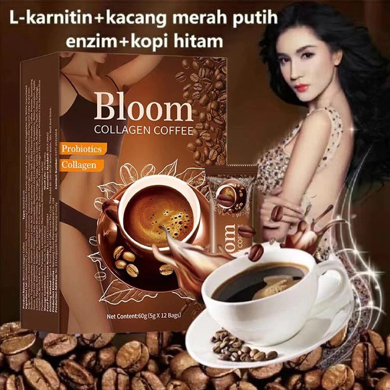 

Bloom Collagen Coffee 60g Kopi Diet Enzim Pelangsing Tubuh Penghancur Lemak Instant Coffee Robusta Collagen Detoksifikasi kopi diet/minuman penurun berat badan/detok slim pelangsing ori/pelangsing/detox slim/fat burner