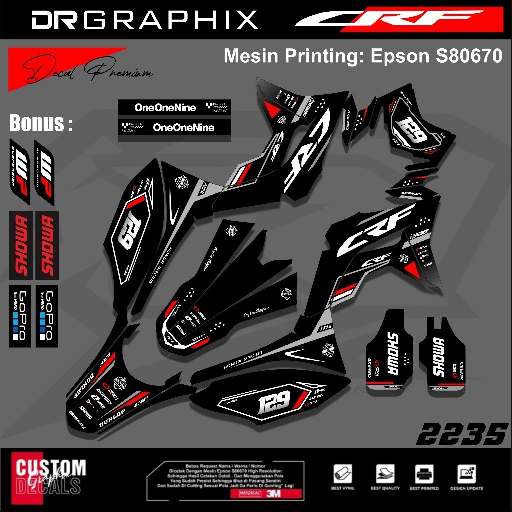 Decal Stiker Crf 150L Full Body Custom Request Bagus Murah Terjangkau