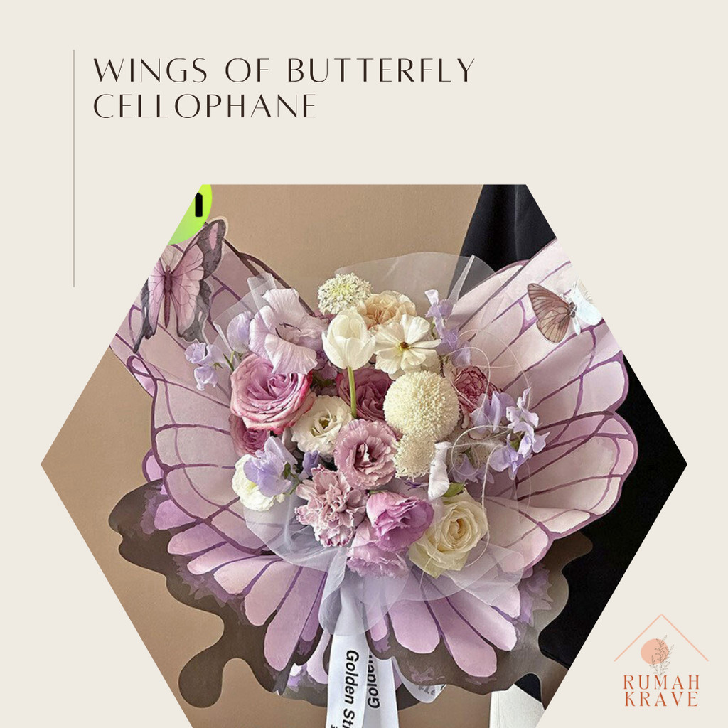 

RUMAH KRAVE - Kertas Buket Sayap Kupu-kupu Butterfly Wings Cellophane