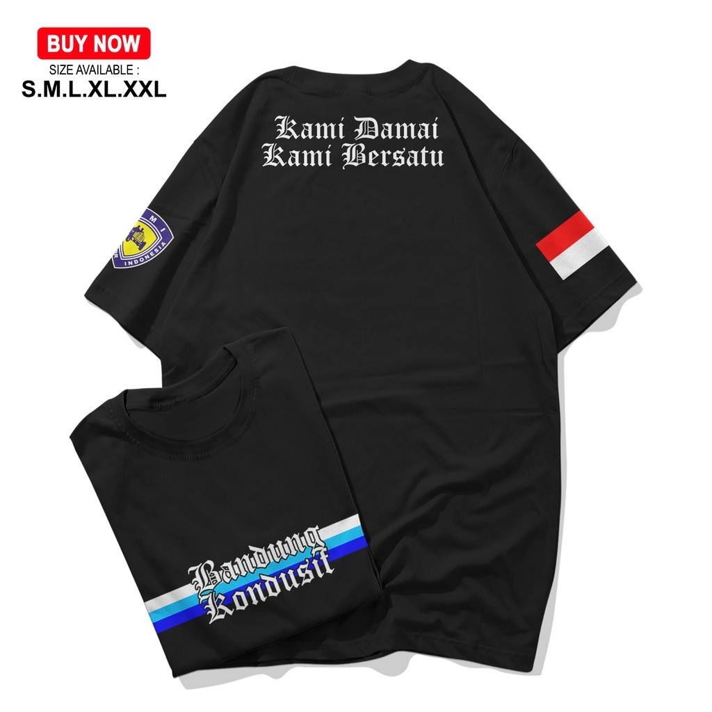 KAOS LOGO GANGSTER FLAG BANDUNG KONDUSIF SERIES / BRIGEZ / MPH / VALVOLINE / XTC / GBR / BANDUNG DAM