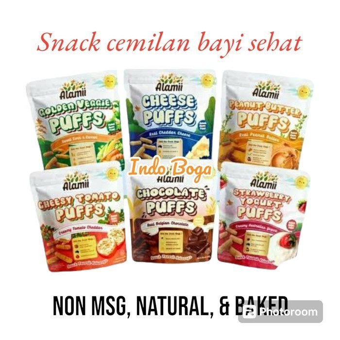 

KARTONAN alamii puffs snack bayi sehat 15gr-18gr isi 24 pcs per DUS