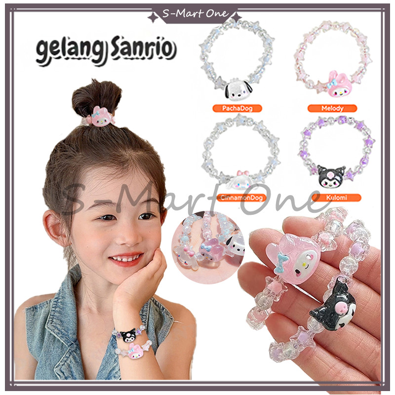 Gelang Manik-manik Sanrio Kartun Lucu /gelang manik manik lucu / Ikat Kepala Elastis Wanita Lucu/Tal
