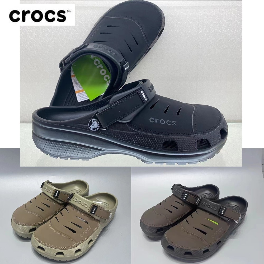 [PREMIUM ORIGINAL] Crocs Sandal pria  Leather Kodok Pria Crocs Yukon Sandal Slip On Pria