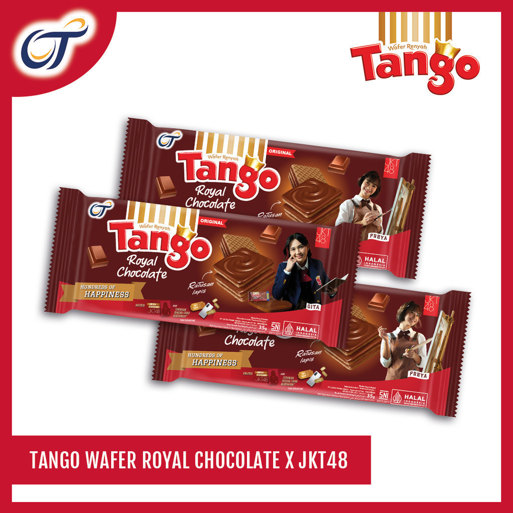 

Tango Wafer Royal Chocolate 35GR EXCLUSIVE JKT48 - [Isi 10 Pcs]