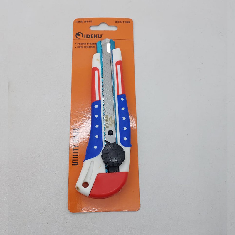 

Pisau box Cutter Silet Besar utility knife IDEKU 6in USA