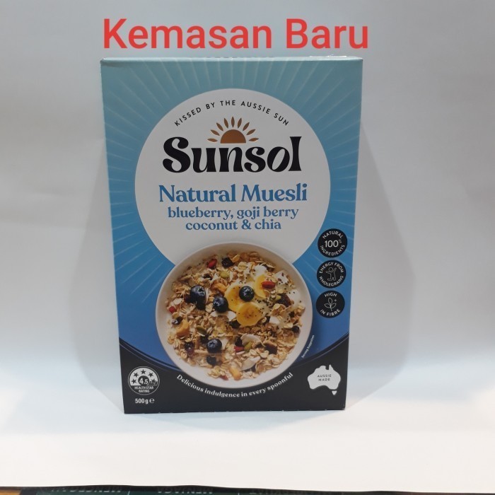 

Sunsol Natural Muesli Blueberry, Goji Berry Coconut & Chia 500gr