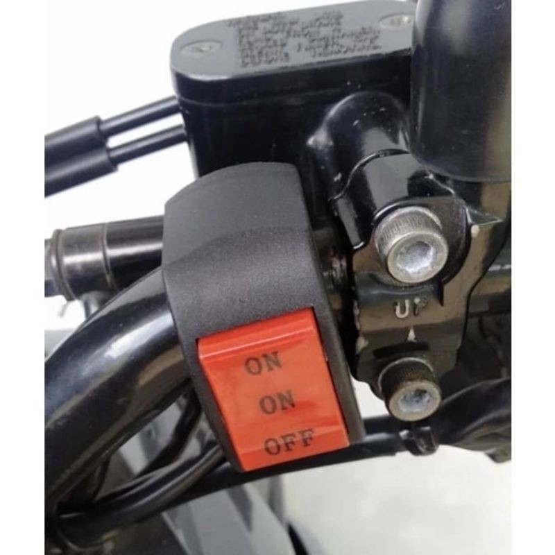 [ DELSER MOTOR ] TERLARIS SAKLAR ON OFF 3 MODE TOMBOL SWITCH ON OFF MOTOR JEPIT STANG KLEMAN BESI UN